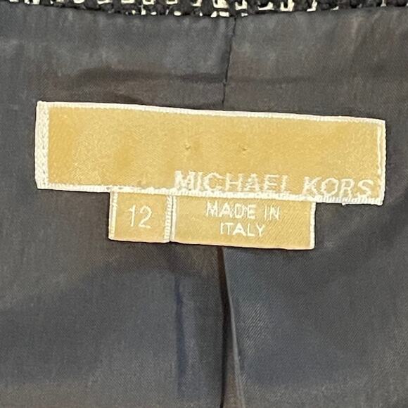 Michael Kors Made in Italy - Italian Wool Button Cap Sleeve Top/ Jacket Size 12 - Picture 6 of 8
